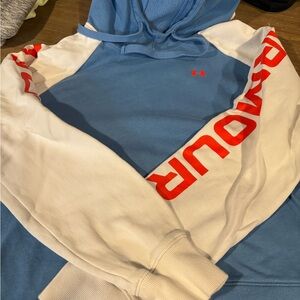 Under Armour Navy and White Fleece Hoodie